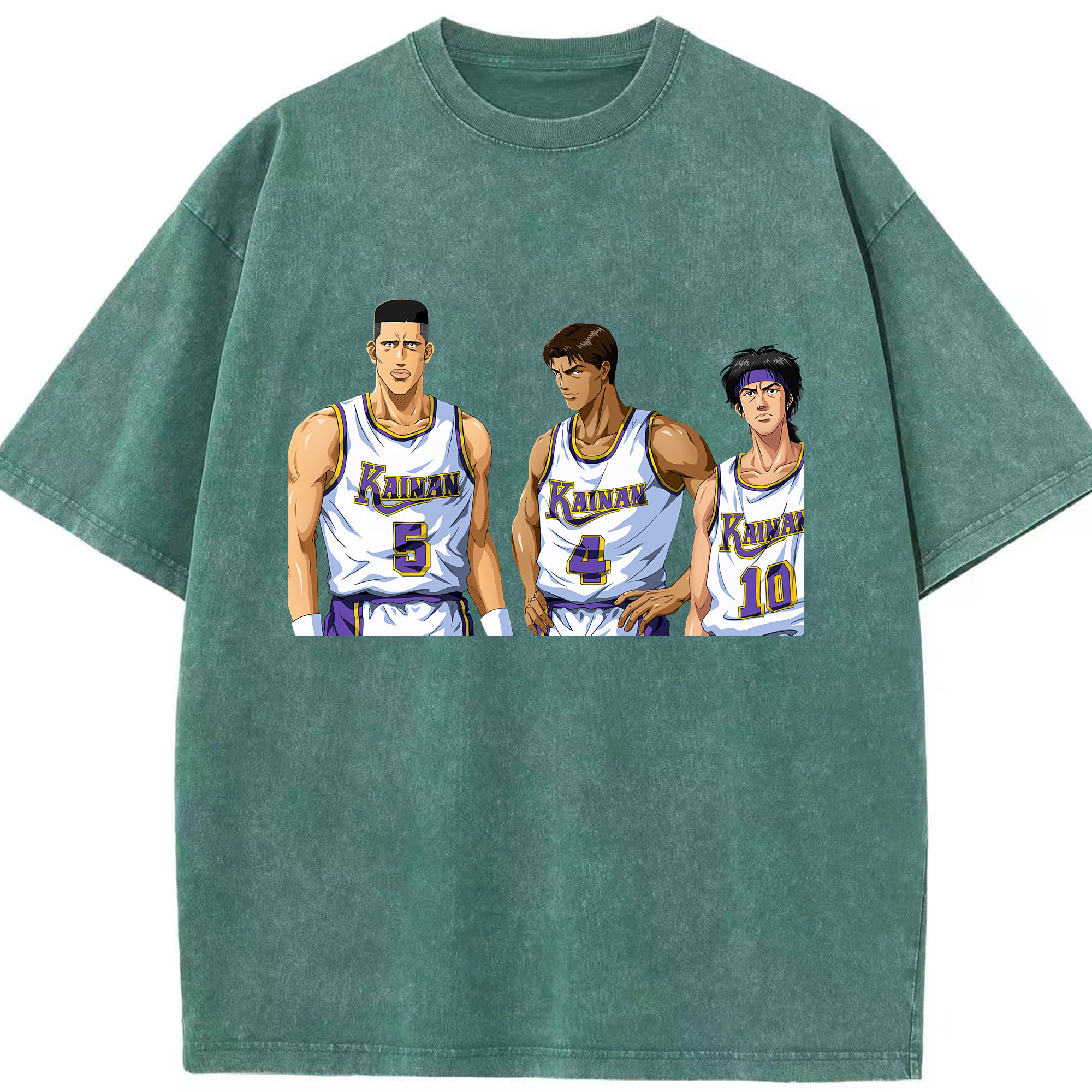 （画像用） SLAM DUNK／スラムダンク 綿100% ヴィンテージ風 半袖Tシャツ（フロントプリント）